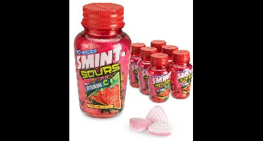 Smint Sour Strawberry - Frismakers - Aardbei - Vitamine C - Suikervrij - 1x6stuks