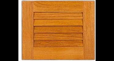 ARC Marine teakhouten inbouw Ventilatierooster 23 x 19 cm
