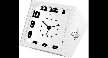 NeXtime Square - Tafelklok - Kunststof - Wit