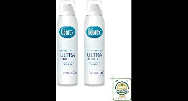 2 x Odorex - Deodorant Spray - Ultra Protect - Extra Krachtig - 150 ml - Anti-transpirant Spray - Zweetvermindering - Geurvermindering - Huidvriendelijk - 48 Uur Bescherming