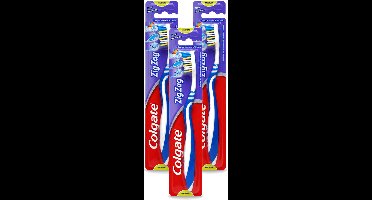 3 x Colgate - Tandenborstel - ZigZag Medium - 1 Tandenborstel - Voordeelverpakking - 3 stuks