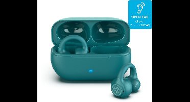 JLab Flex Sport Draadloze Oordopjes - Bluetooth Oortjes Draadloos - 21 uur Batterijduur - IPX4 Waterbestendig - Open Ear Clip on Design - Aanpasbare EQ3 - Sport Oortjes Hardlopen - Fitness - Groen
