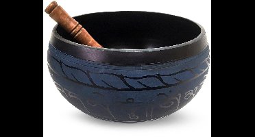 Klankschaal Aluminium 24 cm Boeddha Blauw