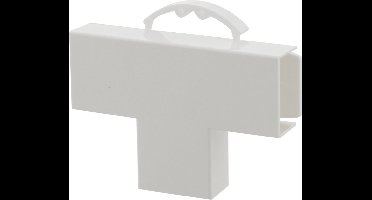 Attema P25 T-stuk - K25/P25 T-stuk met Plaat voor Montage - Geschikt voor Kabelgoot Binnenhoek - Gemaakt van Kunststof - Inhoud Verpakking 2 Stuks - Afmeting 80x60x15 mm - Kleur Polarwit