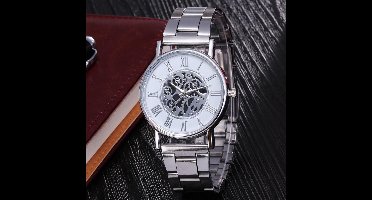 Quartz Zilveren heren Horloge • Quartz • Zilver • Silver • Herenhorloge • Heren