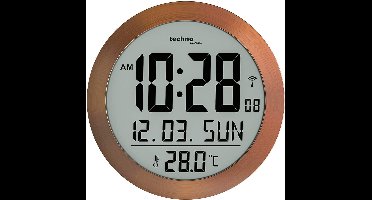 Technoline WS 8038 - Digitale radiogestuurde wandklok / tafelklok - Thermometer - Datum - Wekker functie