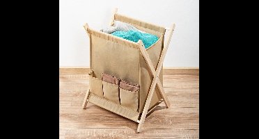 Inklapbare wasmand - wasmand - inklapbaar - beige - inhoud 30 liter