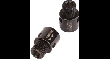 Ergotec Pedaal asverlenger - RVS - Zwart