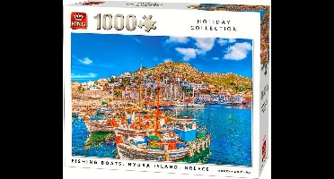 King puzzell vissersboten Hydra eiland 1000 stukjes Griekenland