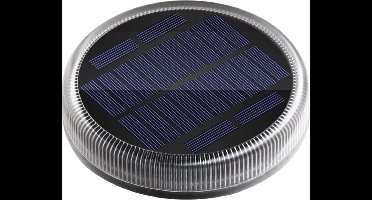 Solar buitenlamp - Grondspot 'Round' - Met schemersensor - Helder wit licht - Tuinlamp op zonne-energie