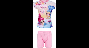 Shimmer-and-Shine Pyjama met korte mouw - roze - Maat 104