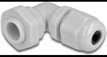 Kabelwartel 90 ° schuine pg7 grijs