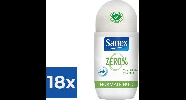Sanex Deo Roll-on - Zero% Respect & Control 50 ml - Voordeelverpakking 18 stuks