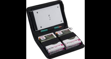 Luxe Etui - PU - 2 Sets Speelkaarten - Notitieboekje en Potlood - Met Rits - Engelhart