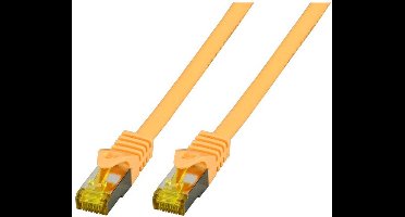 EFB Elektronik MK7001.1Y RJ45 Netwerkkabel, patchkabel CAT 6a (losse kabel CAT 7) S/FTP 1.00 m Geel Vlambestendig, Halogeenvrij, Snagless, Vergulde