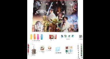 Star Wars Adventskalender – 27x36x5cm | Kalender met kleine Cadeautjes voor de Feestdagen | Kerst en Sinterklaas Kalender | December Kalender voor Kinderen