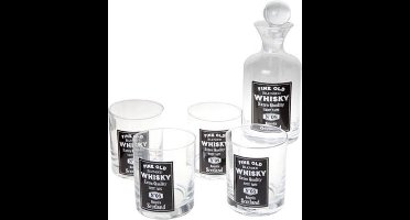 Cosy&Trendy Whiskyset glazen + karaf - Set 5-delig