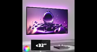 TV ledstrip USB - tot 32 inch - 2 strips - RGBWW - Inclusief IR afstandsbediening - Plug&Play - TV backlight led strip