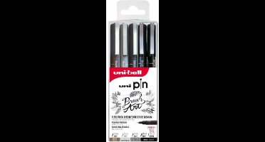Uni Pin - Brushart pennen - 5 stuks in blister