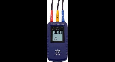 Draairichting meter PCE-PI1 - CAT III 600 V, IEC 61010 - 3 meetsnoeren met alligatorclips