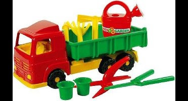 Androni Giocattoli kiepauto speelgoed met tuingereedschap voor kinderen.
