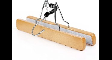 Hoppa! Broekspanner - Hout - Naturel - 12 Stuks