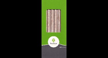Drinkrietje van wit-bruin kraft papier [FSC] - 200 stuks - 197 mm / Ø 6 mm