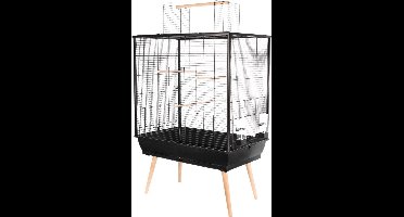 Zolux Vogelkooi Neo Darwin - Vogelverblijven -  Zwart - 78 x 48 x 112 cm