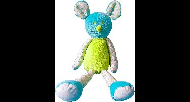 Tiamo - Knuffel muis Blauw / Groen