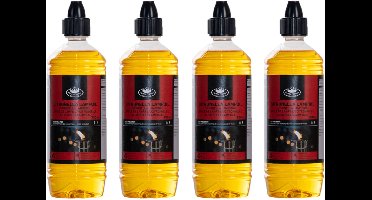Bio citronella lampenolie - 4x - 750 ml - citrusgeur - fakkelolie voor tuinlampen en tuinfakkels