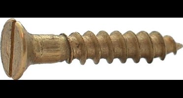 Kelfort Houtschroef platverzonken kop zaagsnede messing 3.5 x 30mm