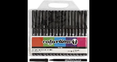 Colortime Stiften Lijndikte 2 Mm Zwart 18 Stuks