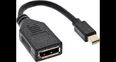 Mini DisplayPort - DisplayPort adapter - versie 1.2 (4K 60 Hz) / zwart - 0,15 meter