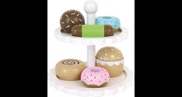 Jabadabado houten cakestandaard met taartjes