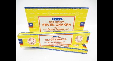 Satya Nag Champa Seven Chakra wierook 12 x 15 gram