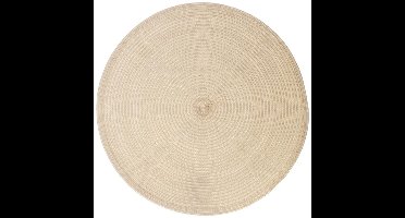 Secret de Gourmet ronde placemat - beige - gevlochten kunststof - Dia 38 cm - Onderleggers