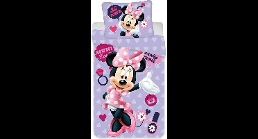 Disney Minnie Mouse dekbedovertrek Hi There! - 140 x 200 cm - Polyester