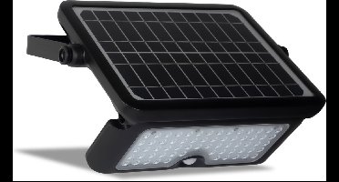 FlinQ Floodlicht- Solar Wandlamp - Solar Tuinverlichting - Zonne-energie - Bewegingssensor - Multifunctioneel -10W - Zwart