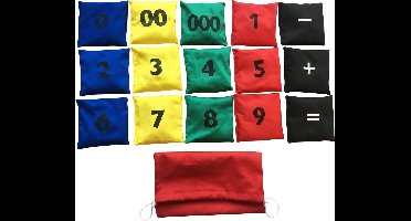 Pittenzakjes set met nummers | 15 stuks | Pittenzak | Werpzakken set van 15