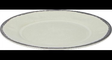 Tom Dinerbord 25 Cm Melamine 229 Gram Wit/grijs
