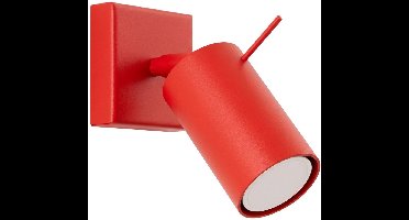Sollux Lighting Wandlamp RING - GU10 - rood - staal - 8x16x8cm
