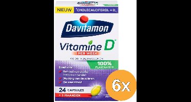 6x Davitamon Vitamine D3 Vegan (24 capsules)