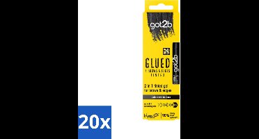 20 x Got2B - 2-in-1 Gel - Brows & Edges Zwart - 16 ml - Wenkbrauwen - Haarranden - Gel - 2-in-1 - Zwart