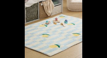 Atmosphera Kids Couka Vloerkleed Citroen - 100x150cm - Blauw