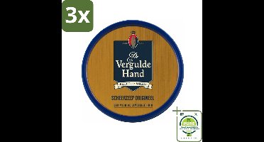 3 x Vergulde Hand Scheerzeeptablet 75 gr - Grootverpakking - Scheerzeep - Scheerbeurt - Schuim - Baardharen - Huid