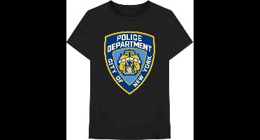 New York City - Police Dept. Badge Heren T-shirt - L - Zwart