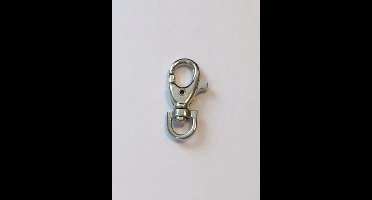 Karabiner met draaibaar oog 35 millimeter platinum