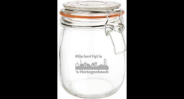 Gegraveerde Weckpot 0.75 ltr. Den Bosch