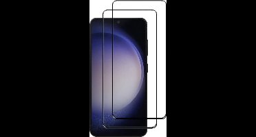 Screenprotector Geschikt voor Samsung Galaxy S23 Plus screenprotector Zwart Beschermglas Screenprotector Geschikt voor Samsung Galaxy S23 Plus 5g screenprotector glas - 2 stuks