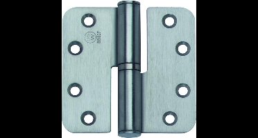 kogelpaumelle RVS 89x89mm afgerond links
